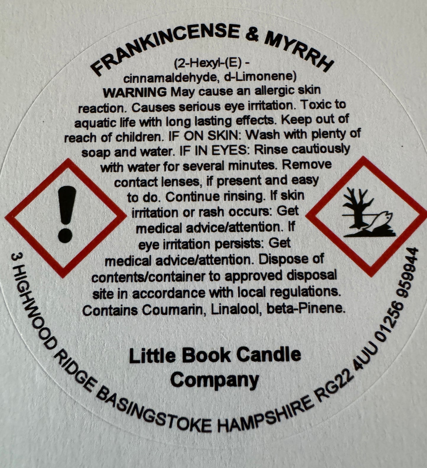 100ml Reed Diffuser Frankincense & Myrrh