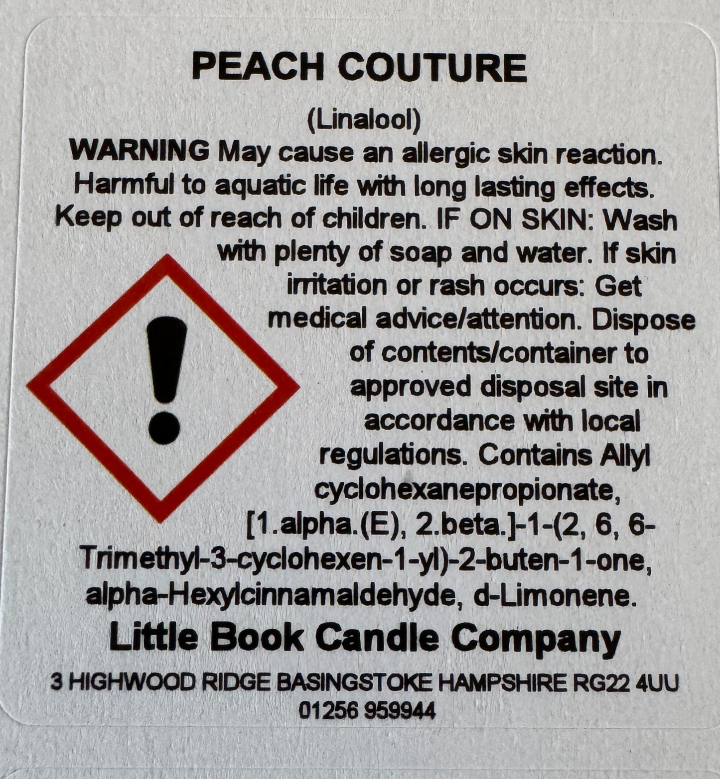 60g Clam Bar Peach Couture