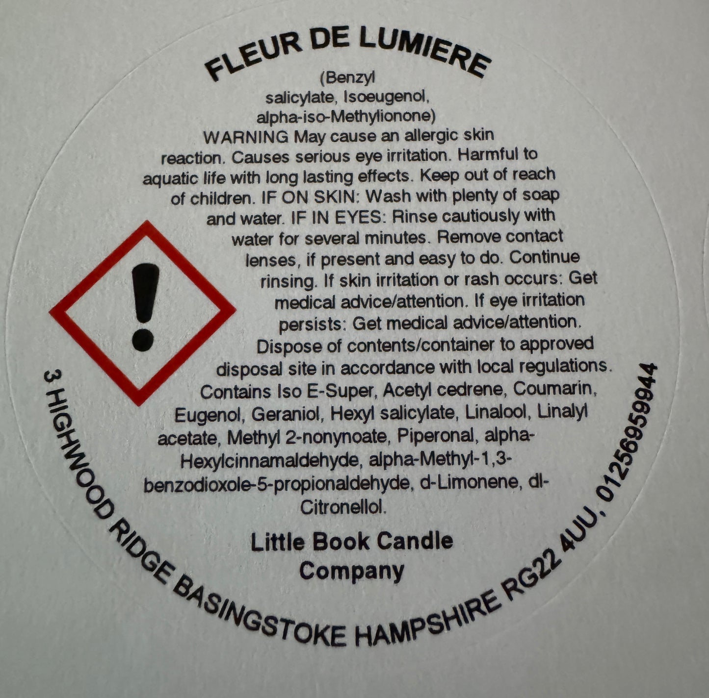 100ml Reed Diffuser Fleur de Lumiere