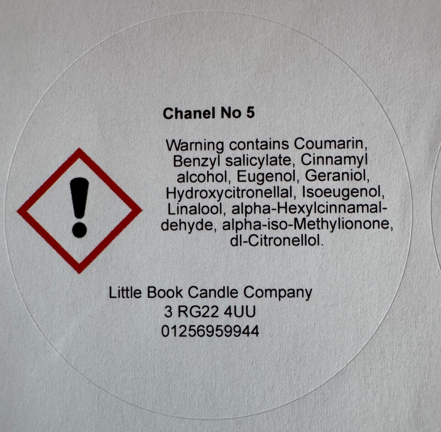 60g Clam Bar Chanel No 5 inspired