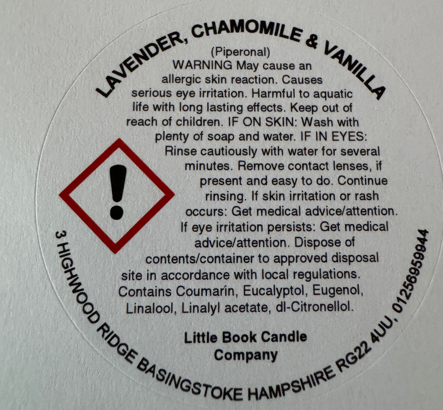 100ml Reed Diffuser Lavender, Chamomile & Vanilla