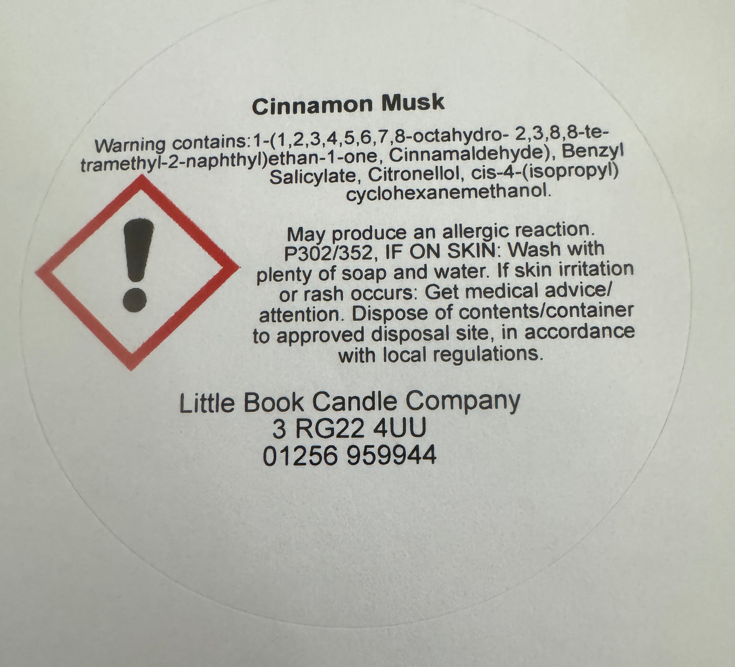 60g Clam Bar Cinnamon Musk