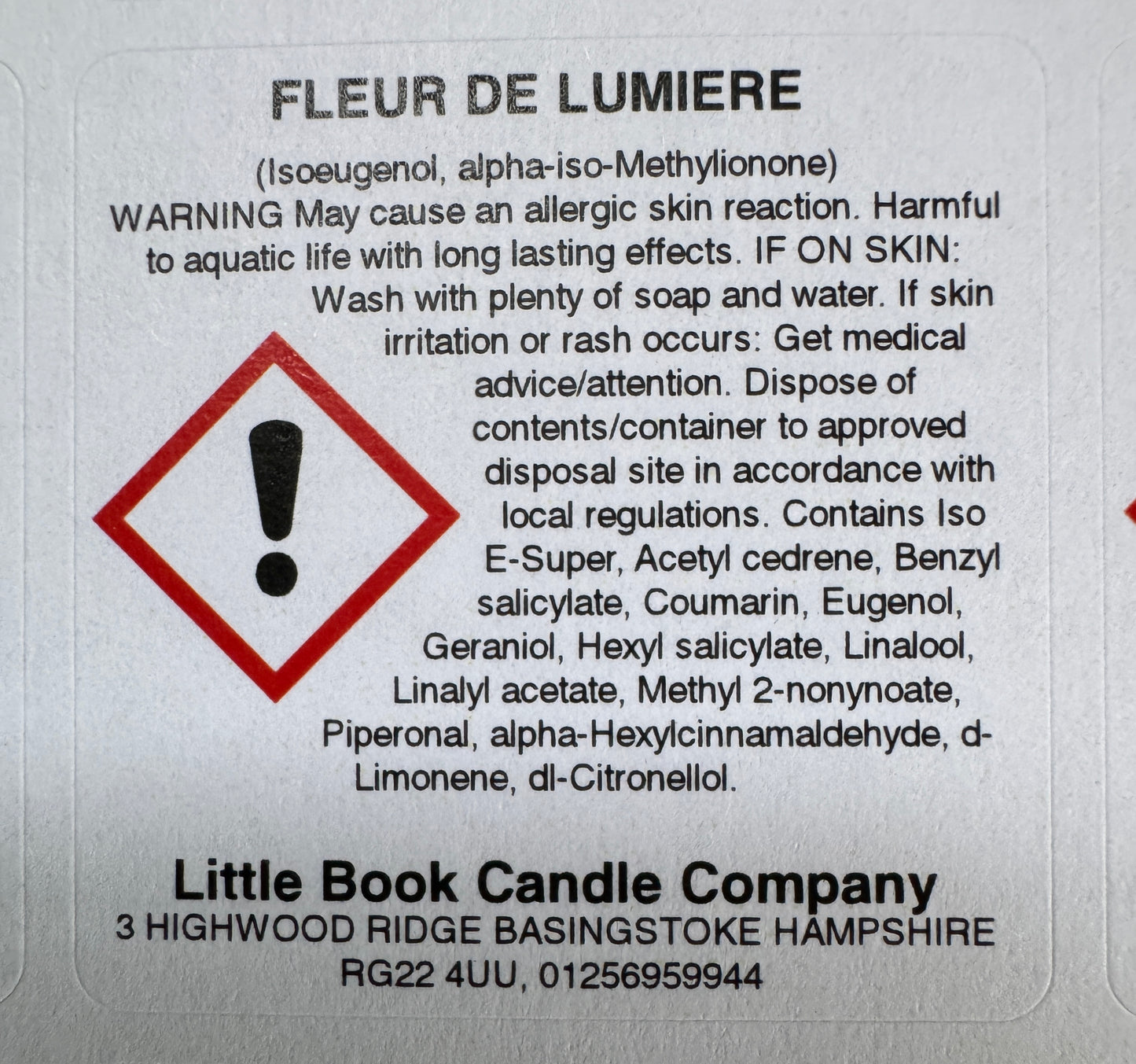 100ml Reed Diffuser Fleur de Lumiere