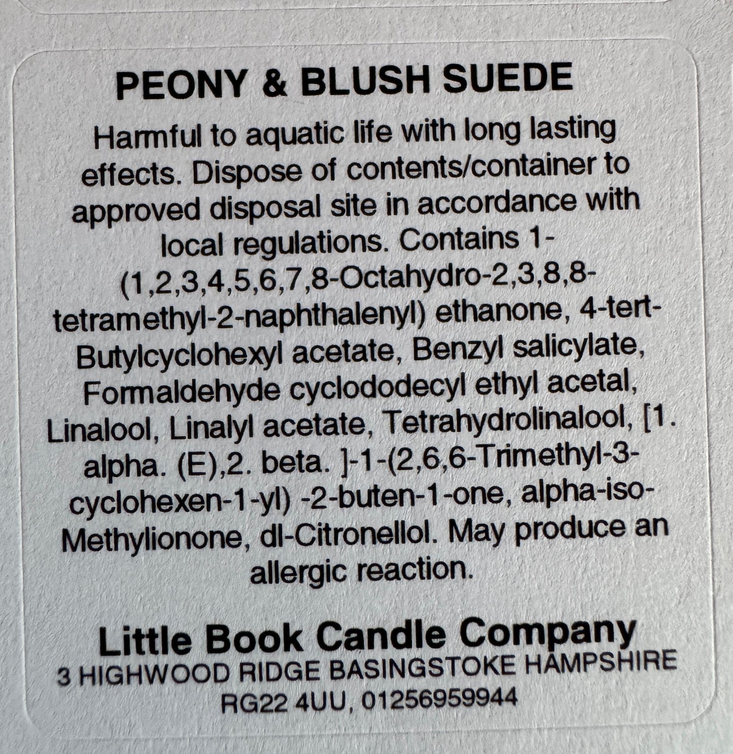 60g Clam Bar Peony & Blush Suede