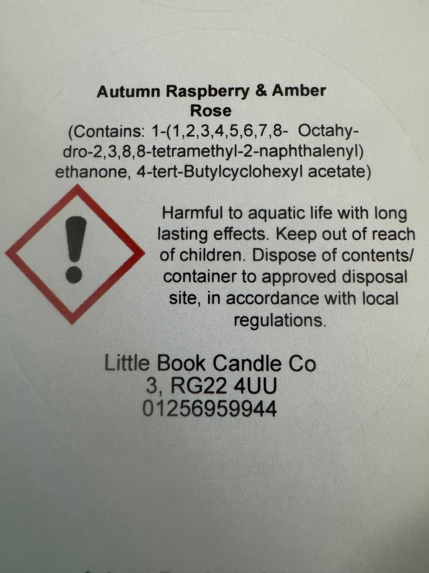 60g Clam Bar Autumn Raspberry & Amber Rose