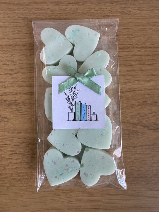 Pack of 10 Wax Melt Hearts Rocksalt & Driftwood