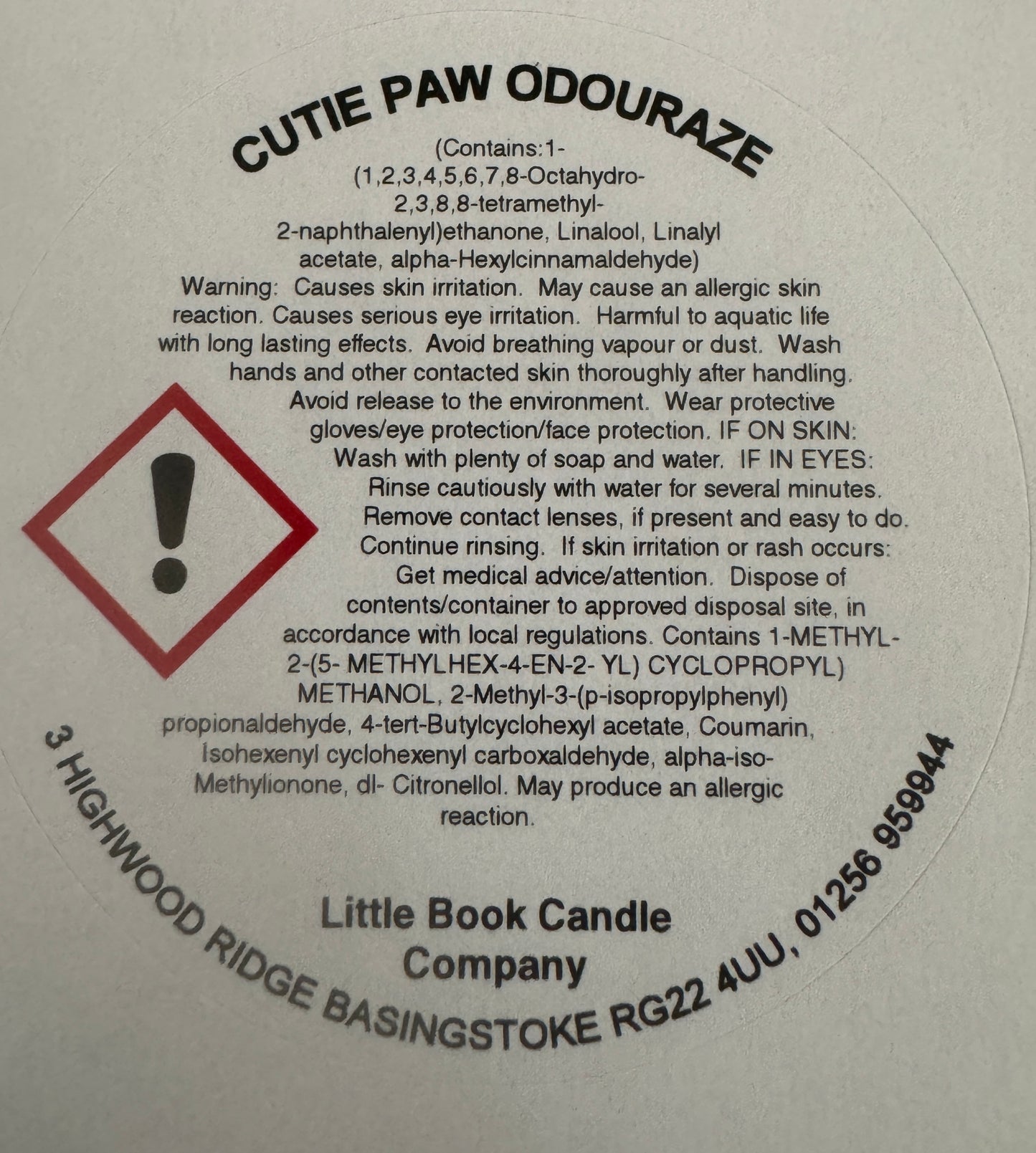 100ml Reed Diffuser Cutie Paw Odouraze