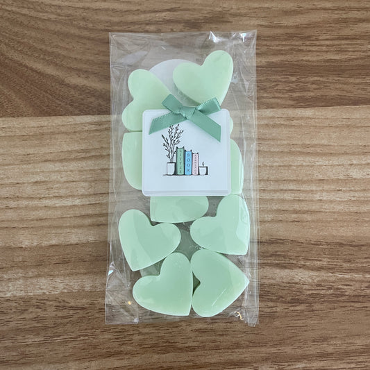 Pack of 10 Wax Melt Hearts Apple Fresia & Rose