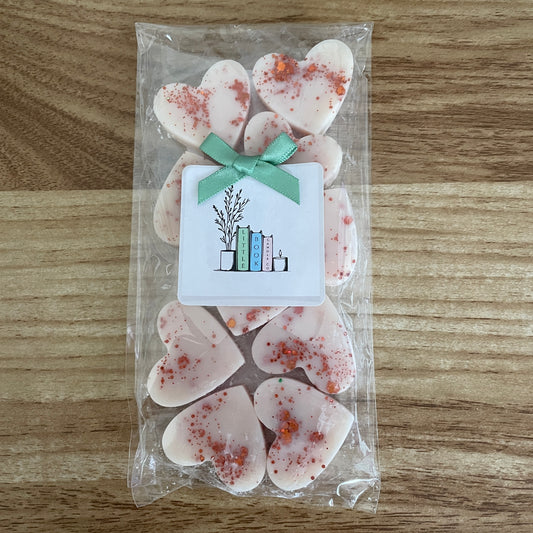 Pack of 10 Wax Melt Hearts Sunkissed Raisins & Autumn Leaves