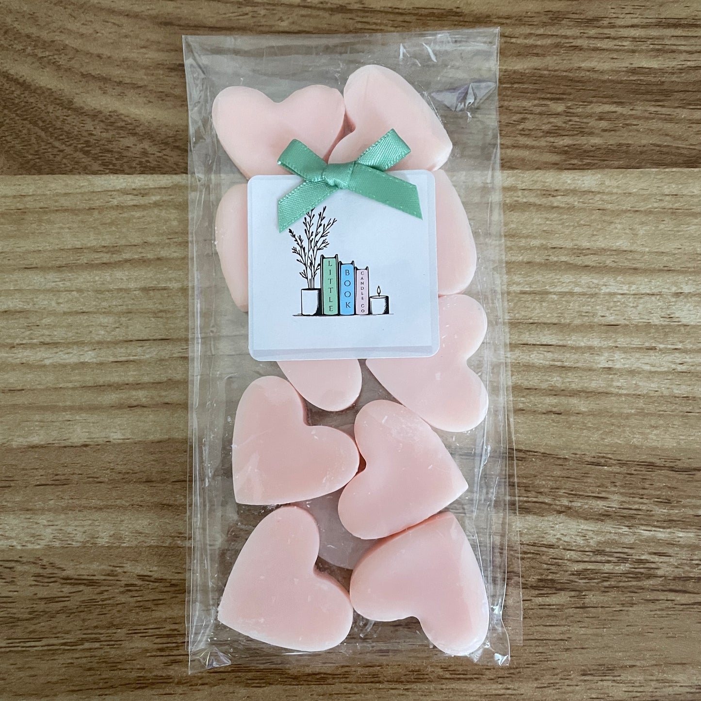 Pack of 10 Wax Melt Hearts Winter Rose & Pink Pepper