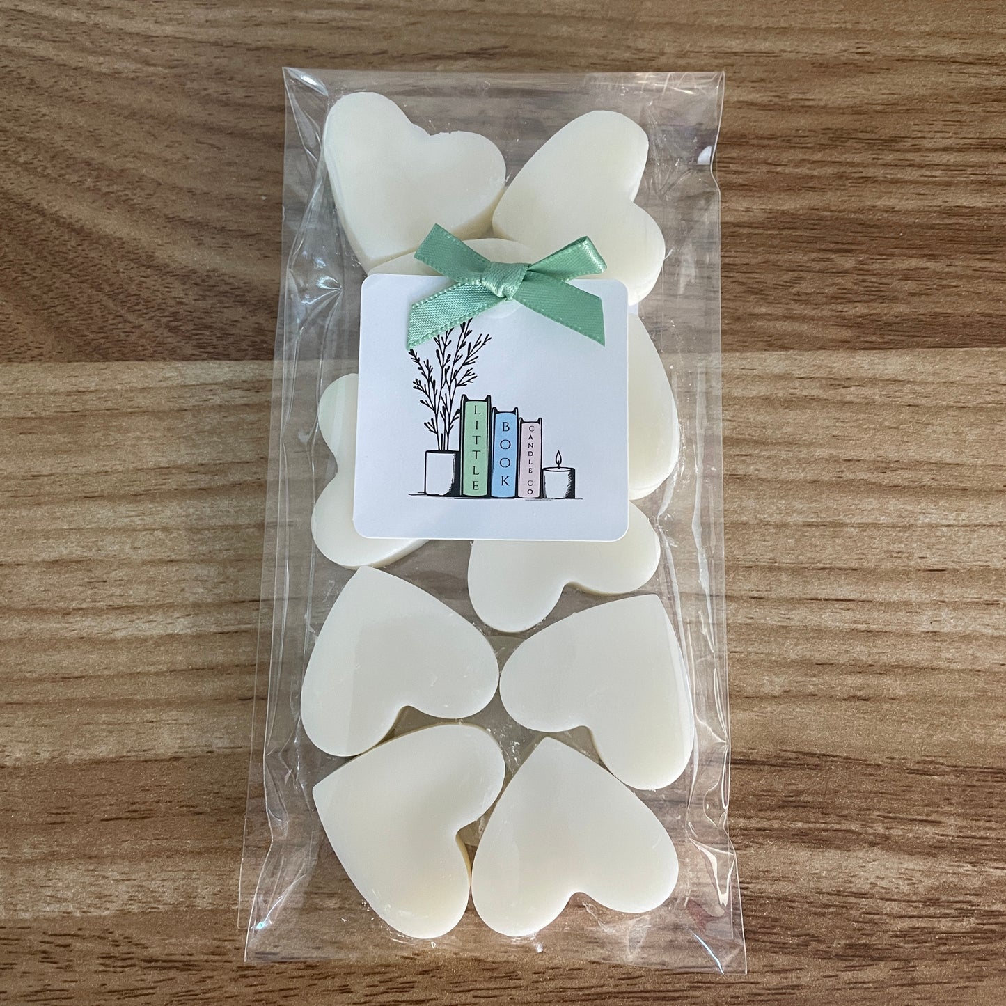 Pack of 10 Wax Melt Hearts Baby Powder