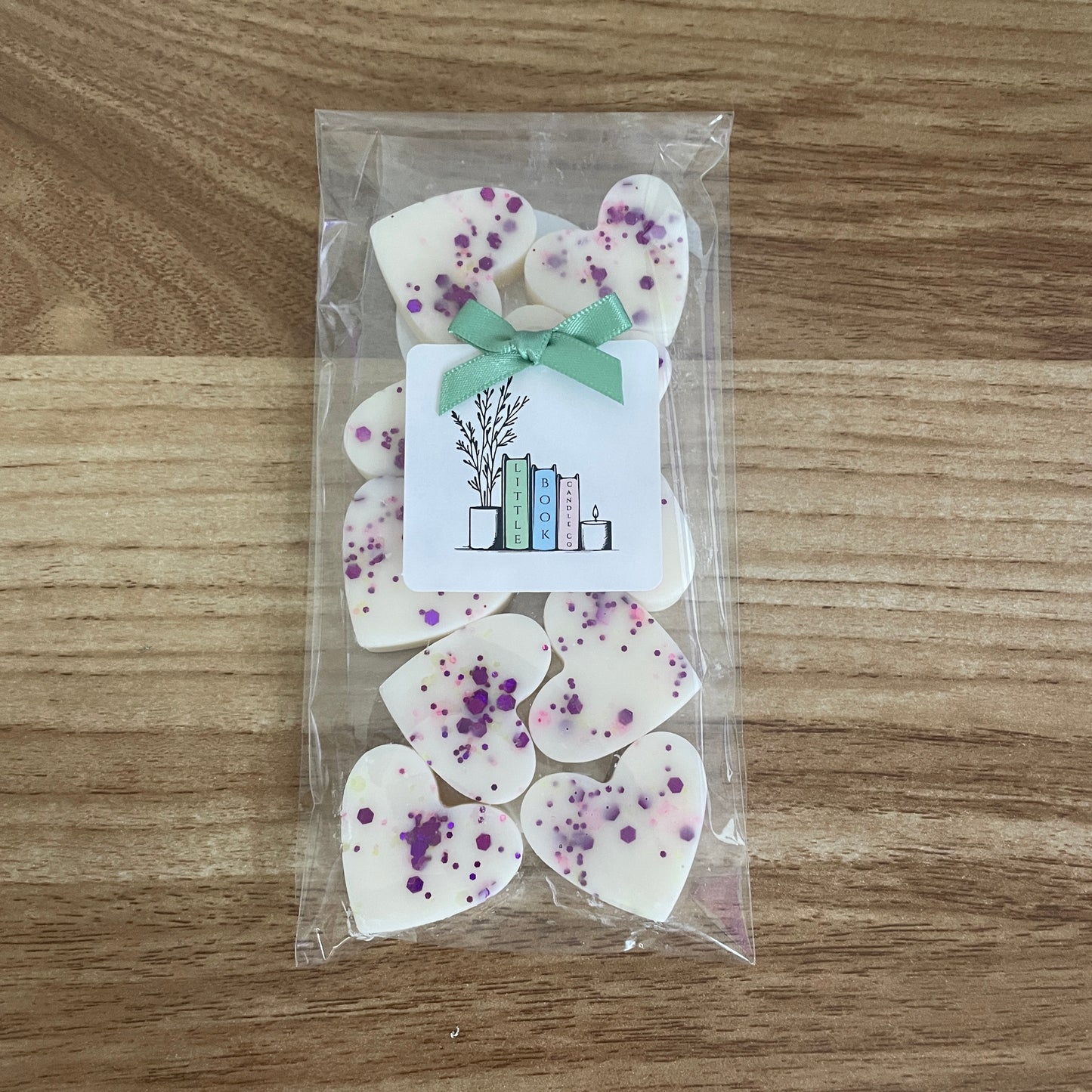 Pack of 10 Wax Melt Hearts Patchouli & Lavender